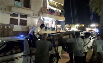 الوحدة المحلية برأس البر تُنفذ حملة مسائية لرفع الإشغالات بشارع النيل 