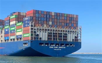 قناة السويس تشهد عبور سفينة الحاويات CMA CGM ZEPHYR ضمن قافلة الجنوب 
