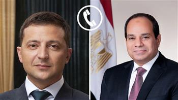 الرئيس السيسي ونظيره الأوكراني يبحثان هاتفيا آخر تطورات الأزمة الروسية الأوكرانية