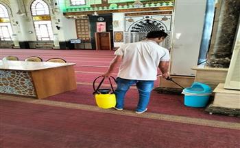 تواصل حملات النظافة والتعقيم اليومية لمسجد الميناء الكبير بالغردقة واستقبال مئات السياح يوميا