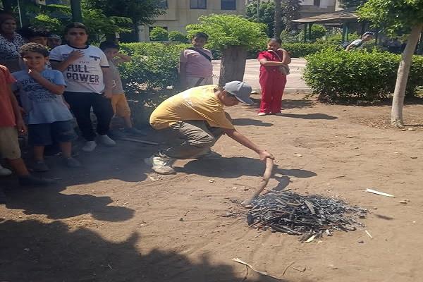 تدريبات كشفية عملية لتنمية مهارات النشء بمكتبة خالد بن الوليد العامة
