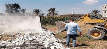 ازالة 8 حالات تعد وبناء على اراضي أملاك الدولة بالاسكندرية