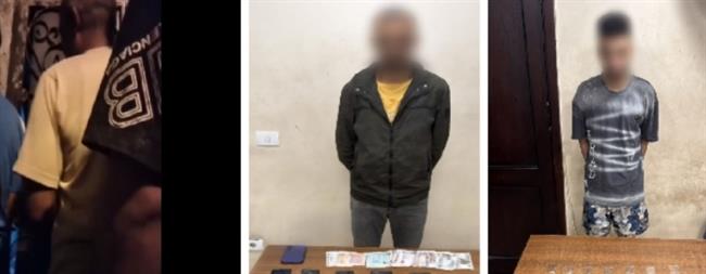 القبض على أبطال فيديو بيع المخدرات خلف ابواب أحد المنازل في الجيزة
