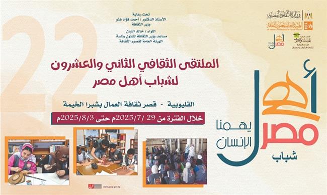 ينطلق غدًا.. تفاصيل الملتقى 22 لشباب المحافظات الحدودية ضمن مشروع «أهل مصر»