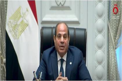 الرئيس السيسي: مواقف مصر تجاه القضية الفلسطينية دائمًا إيجابية وتدعو إلى إيقاف الحرب وحل الدولتين