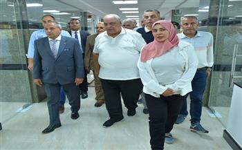 محافظ بورسعيد يفتتح أعمال تطوير ورفع كفاءة "الدور الثاني بمبنى مجمع المصالح " بالديوان العام