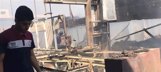 الدفع بـ5 سيارات إطفاء للسيطرة على حريق مصنع مراتب بالدقهلية