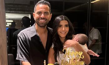 ريم سامي تحتفل بعيد ميلاد زوجها