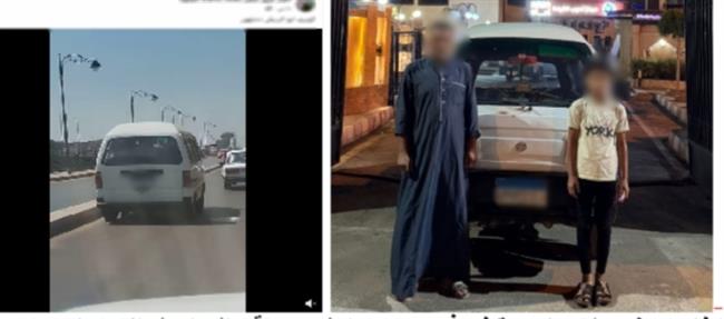 القبض علي طفل لقيادته سيارة "فان"  في البحيرة