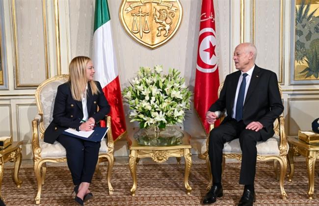 ميلوني والرئيس التونسي يبحثان التعاون الثنائي والاهتمام بقطاعي المياه والزراعة