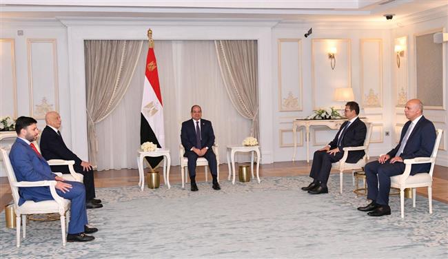 الرئيس السيسي يؤكد موقف مصر الثابت الداعم لليبيا والمؤسسات الوطنية الليبية