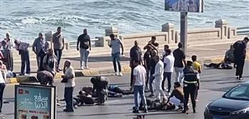 حالتين وفاة و7 مصابين.. ارتفاع عدد ضحايا حادث كورنيش الإسكندرية