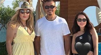 نادية الجندي تستمتع بالصيف في الساحل الشمالي برفقة عمرو دياب وأسما إبراهيم (صور)