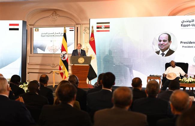 الرئيس السيسي يفتتح منتدى رجال الأعمال المصري الأوغندي 