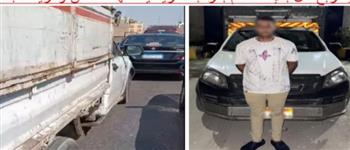 كشف ملابسات اصطدام سيارة ربع نقل بدراجة نارية أعلى دائري الجيزة