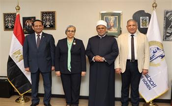 رئيسة القومي للمرأة تستقبل نائب رئيس جامعة الأزهر لبحث التعاون بين الجانبين