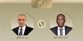 وزير الخارجية يؤكد لنظيره الجنوب أفريقي ضرورة الالتزام بقواعد القانون الدولي الخاصة بالموارد المائية 
