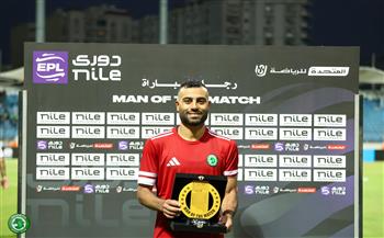 حسام حسن رجل مباراة مودرن سبورت أمام الاتحاد السكندري 