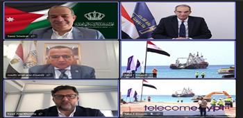 وزير الاتصالات يشهد إنزال الكابل البحري عالي السعة "كورال بريدج" في طابا للربط بين مصر والأردن