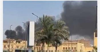 فصل الكهرباء والغاز عن موقع حريق مخزن مواسير بولاق أبو العلا
