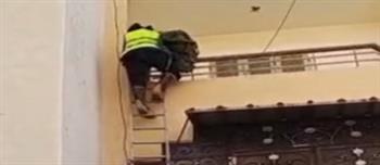 الأجهزة الأمنية تنقذ قطة محتجزة داخل عقار في السويس