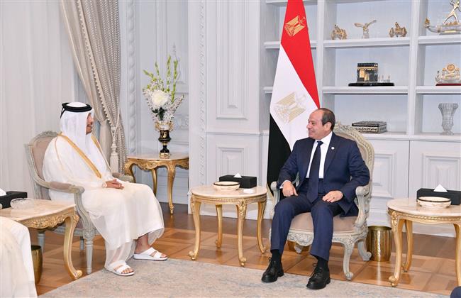 الرئيس السيسي يلتقي رئيس مجلس الوزراء وزير الخارجية بدولة قطر