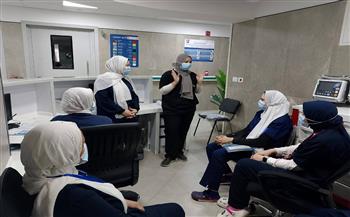 مستشفيات بنها الجامعية تنظم تدريب عملي على مكافحة العدوى