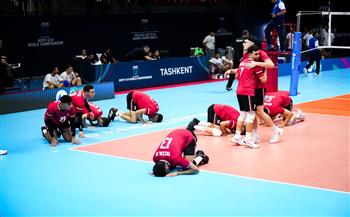 منتخب شباب الكرة الطائرة يختتم مشواره في بطولة العالم بفوز هام على تونس