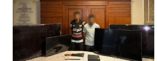  سقوط المتهمين بسرقه 3 شاشات تليفزيون من مقهى في القاهرة