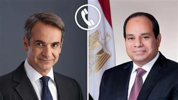الرئيس السيسي ورئيس وزراء اليونان يؤكدان هاتفيًا رفضهما لتهجير الشعب الفلسطيني خارج أرضه