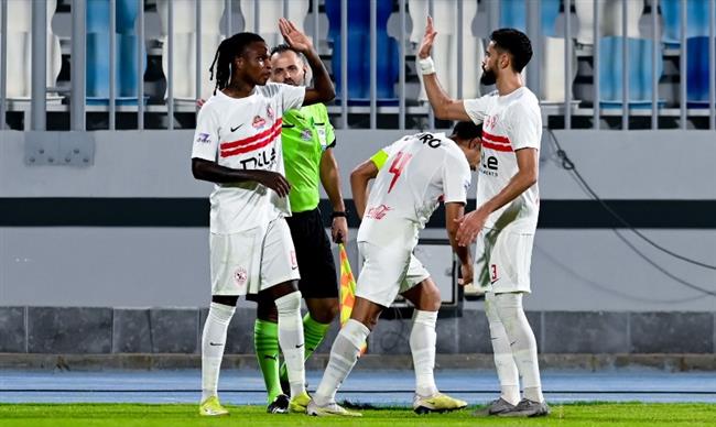 الزمالك يضيف الهدف الثاني في شباك مودرن سبورت 