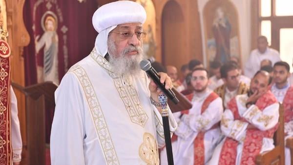 البابا تواضروس يصلي القداس الإلهي في كنيسة العذراء بالعلمين