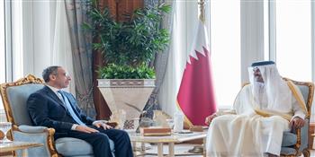 أمير قطر يستقبل السفير المصري عمرو الشربيني بمناسبة انتهاء فترة عمله  