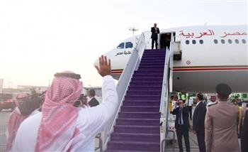الرئيس السيسى يعود إلى أرض الوطن بعد لقائه ولى العهد السعودى