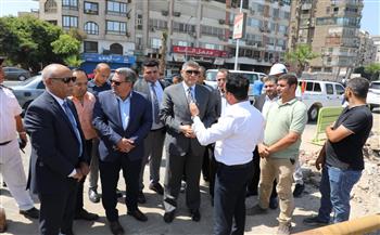 محافظ الجيزة يتابع الأعمال الجارية لتوصيل كابلات الجهد العالي لدعم محطة مياه جزيرة الدهب