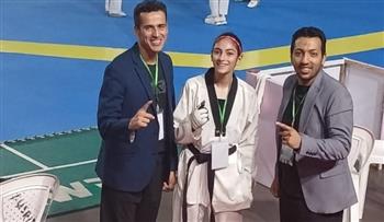 حنين ربيع لاعبة المشروع القومي تحصد ذهبية أفريقيا للتايكوندو بنيجيريا