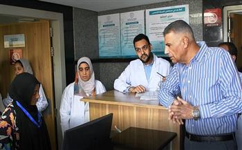 محافظ أسوان يتابع منظومة التأمين الصحي الشامل بمستشفى المسلة التخصصي