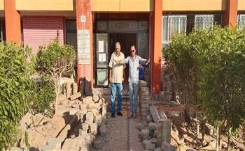 رئيس غارب يتابع أعمال تطوير ورفع كفاءة مدرسة على رفيع الثانوية بنات