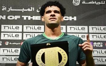 مصطفى إبراهيم رجل مباراة الاتحاد السكندري أمام البنك الأهلي 