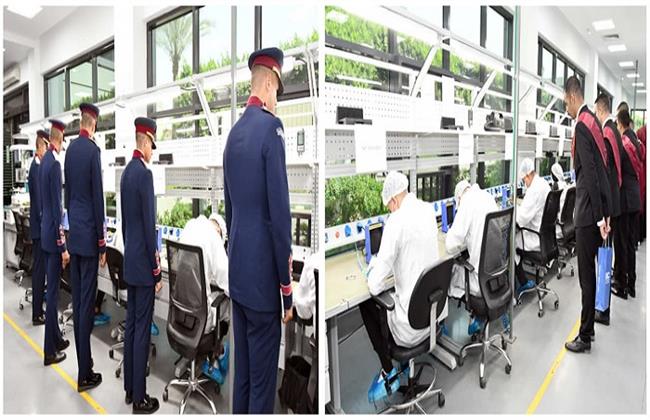 القوات المسلحة تنظم زيارة لوفد من الإعلاميين وطلبة الأكاديمية العسكرية والجامعات للشركة العربية للبصريات