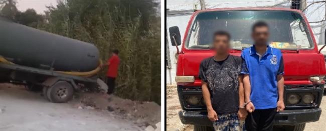القبض على المتهمين بتفريغ حمولة من مياه الصرف الصحي بإحدى الترع بسوهاج