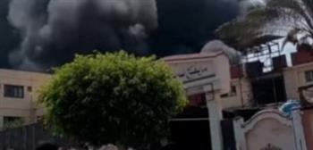 اندلاع حريق هائل داخل مصنع في دمياط الجديدة