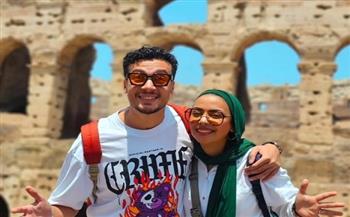 أحمد عبد الوهاب لزوجته داليا في عيد ميلادها: "المهم نبقى دايمًا سوا"