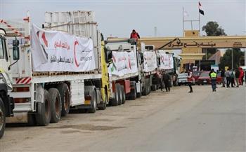 إدخال 158 شاحنة مساعدات ضمن القافلة الـ22 للفلسطينيين بقطاع غزة