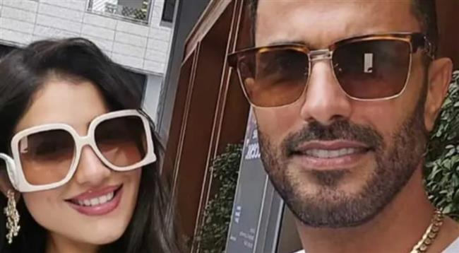 مي عمر تحتفل بعيد ميلاد زوجها المخرج محمد سامي