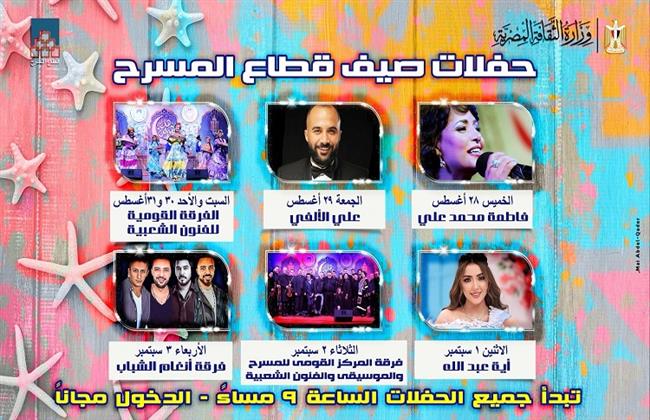 قطاع المسرح يطلق أولى حفلات "صيف قطاع المسرح" بساحة الهناجر اليوم 