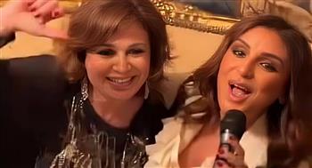 إلهام شاهين توجه رسالة لأنغام بعد عودتها من رحلة علاجها