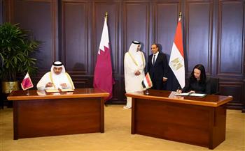 وزيرة التضامن ووزير المالية بدولة قطر يوقعان مذكرة تفاهم للتعاون