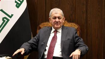 الرئيس العراقي يؤكد تضامن بلاده مع الشعب الفلسطيني ويدعو لموقف حازم ضد العدوان