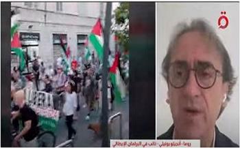 برلماني إيطالي: ما يحدث في قطاع غزة يمثل إبادة جماعية.. وطالبنا بوقف التعاون العسكري مع إسرائيل